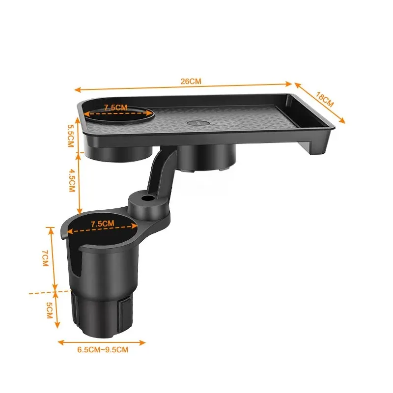 Universal Auto Tasse Halter Tablett Mit Dual Tasse Halter Organisiert – Bild 2