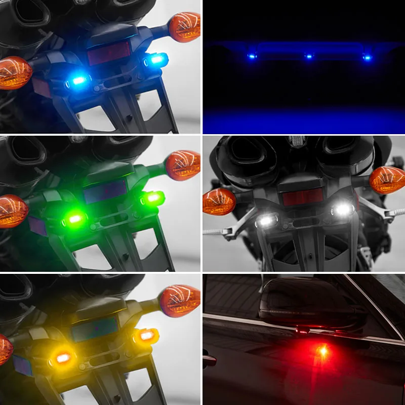 Universal Strobe Licht für Motorrad USB Auto Warnung Lampe LED – Bild 5