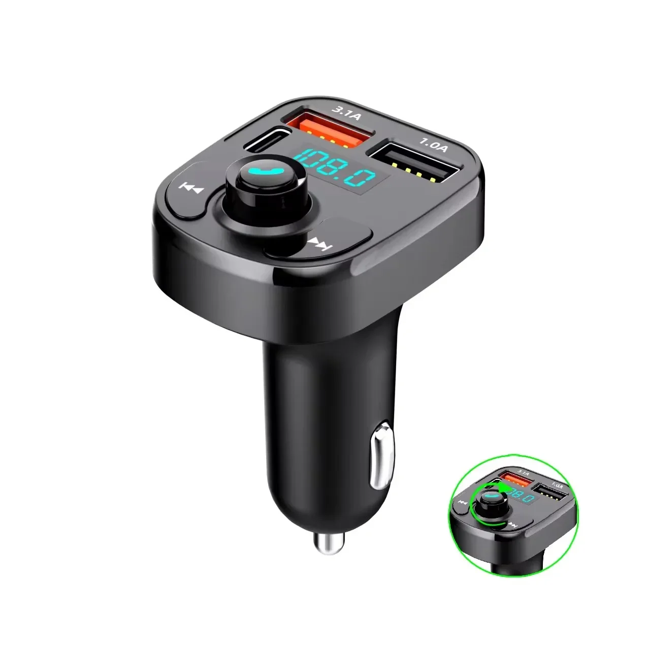Auto-Freisprecheinrichtung Bluetooth 5.0 FM-Transmitter-Kit MP3-Modulator-Player Audio-Empfänger