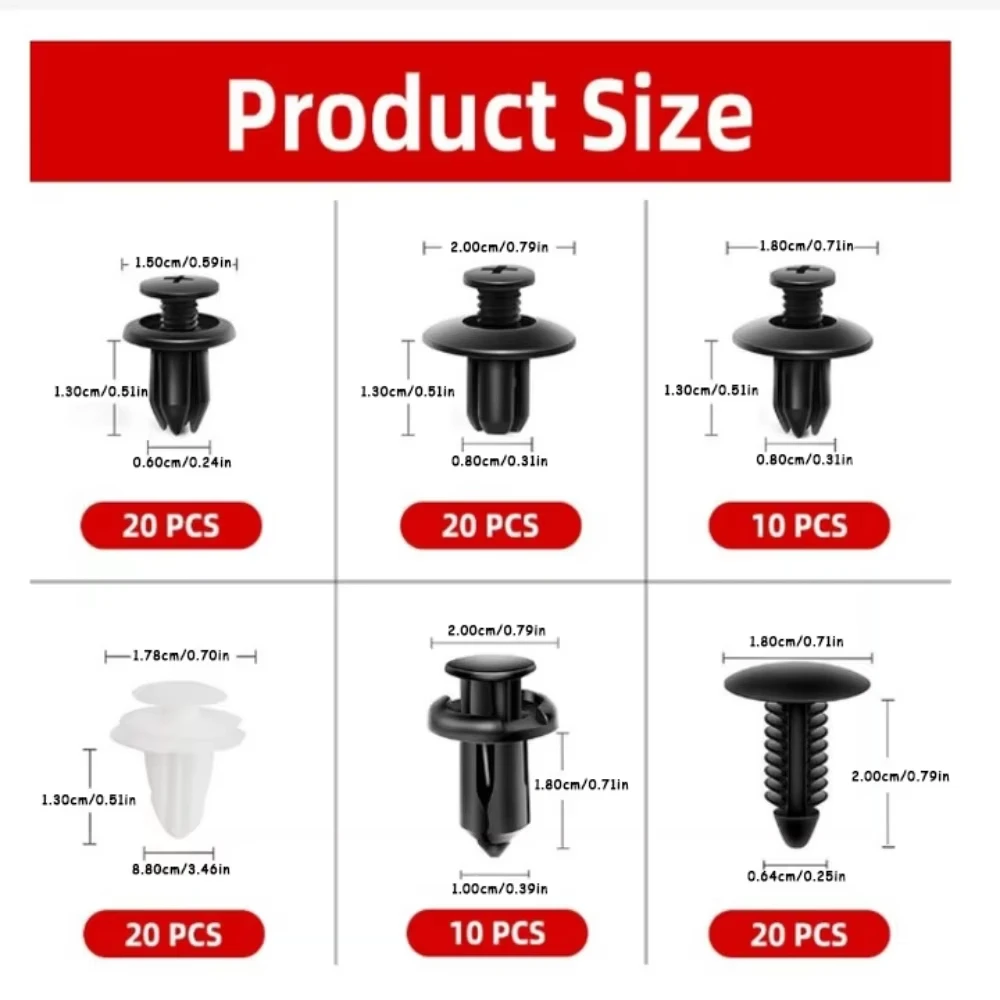 Auto Fastener Clip Mixed Kit 100 teile/satz Auto Körper Push Retainer – Bild 4