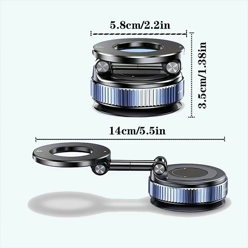 Magnetische Handyhalterung mit starkem Vakuum-Saugfuss, 360° drehbar – Bild 6