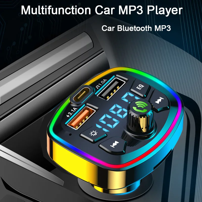 Auto Bluetooth 5,0 FM Sender Wireless Adapter Mic Audio Receiver Auto – Bild 4