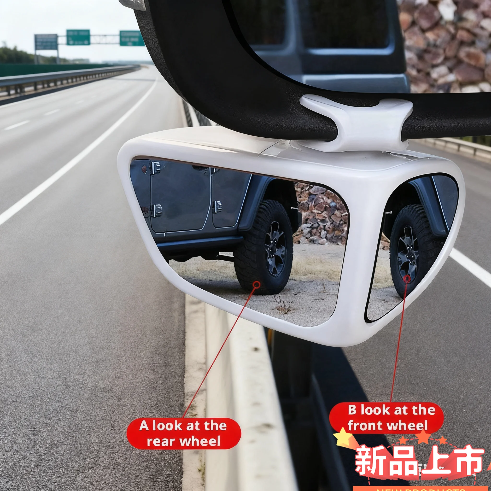 Auto Rückspiegel Toter Winkel Spiegel Weitwinkel Für Auto Vorne Hinten – Bild 2