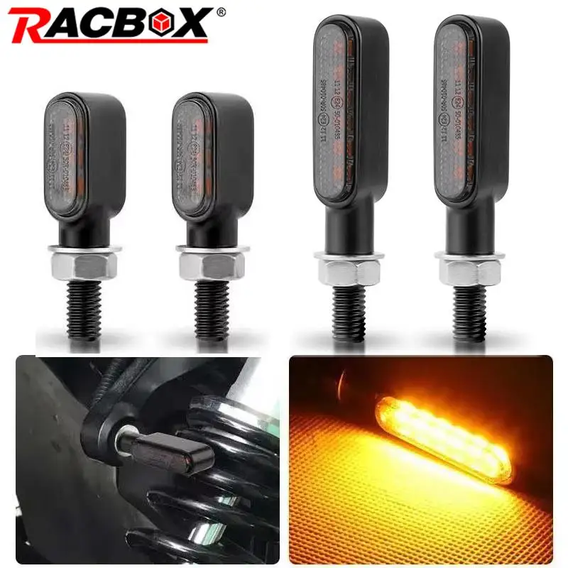 8mm Mini LED Motorrad Blinker Anzeigeleuchte Blinkerleuchte Clignotant Moto LED für Honda Yamaha Kawasaki Cafe