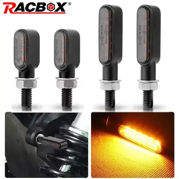 8mm Mini LED Motorrad Blinker Anzeigeleuchte Blinkerleuchte Clignotant Moto LED für Honda Yamaha Kawasaki Cafe