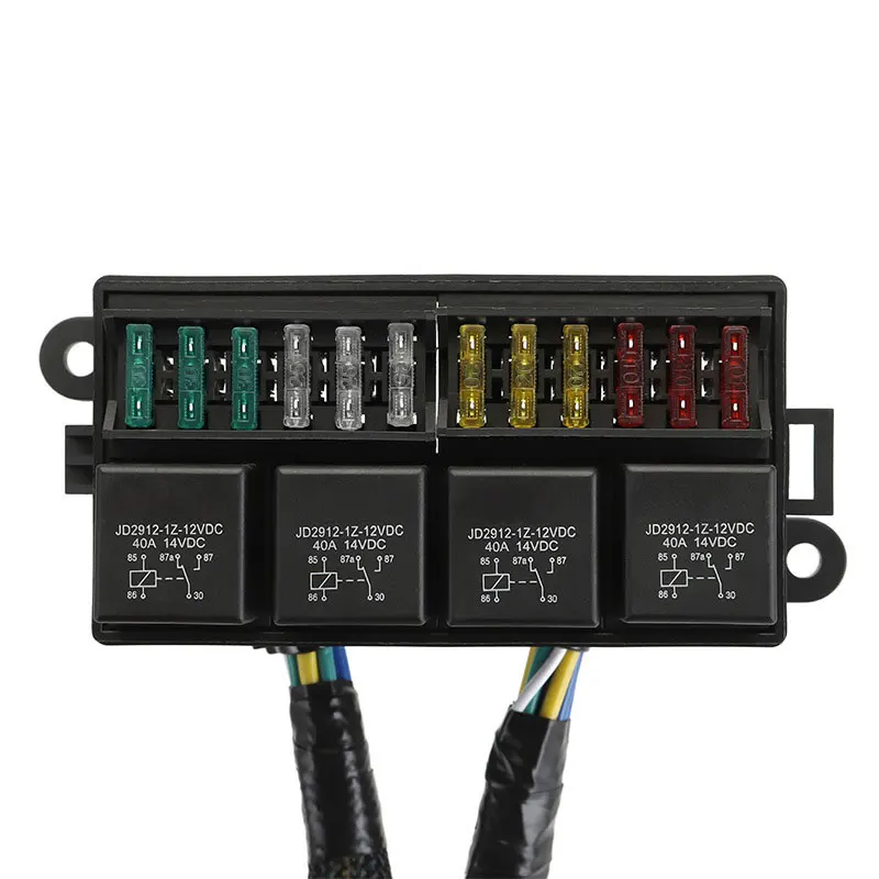 12V Vorverdrahteter Sicherungsrelaiskasten mit 4 Relais 12-Wege – Bild 4