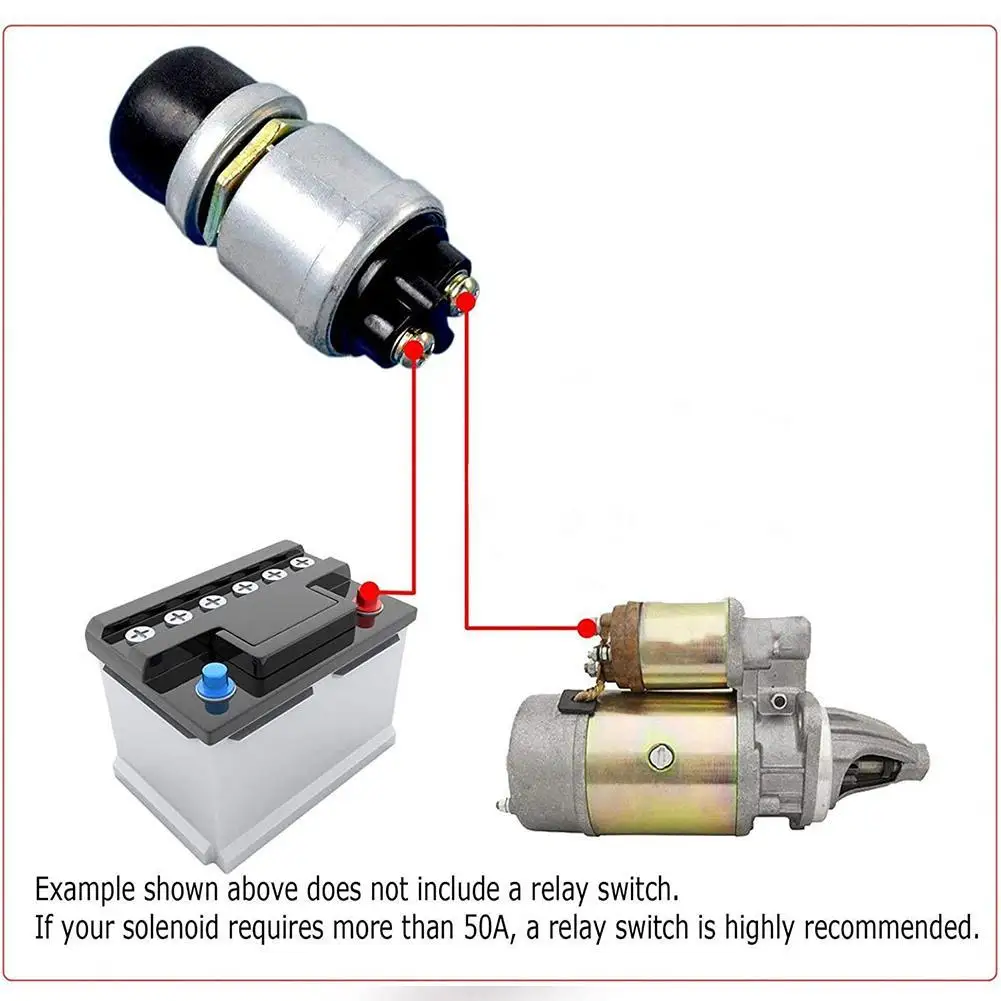 60A 12V DC Zündung Starter Schalter Lkw Motor Starten Wasserdicht – Bild 2