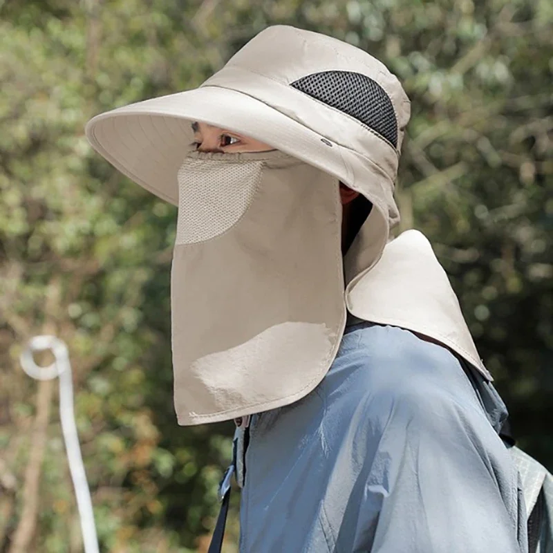 Sommer Sonnenhüte UV Schutz Outdoor Jagd Angeln Kappe Für Männer – Bild 4