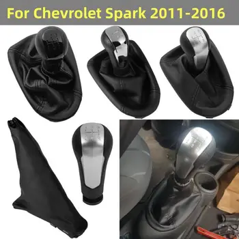 5/6-Gang Schaltknauf mit Schaltmanschette und Handbremshebel-Abdeckung für Chevrolet Chevy Spark 2011 2012