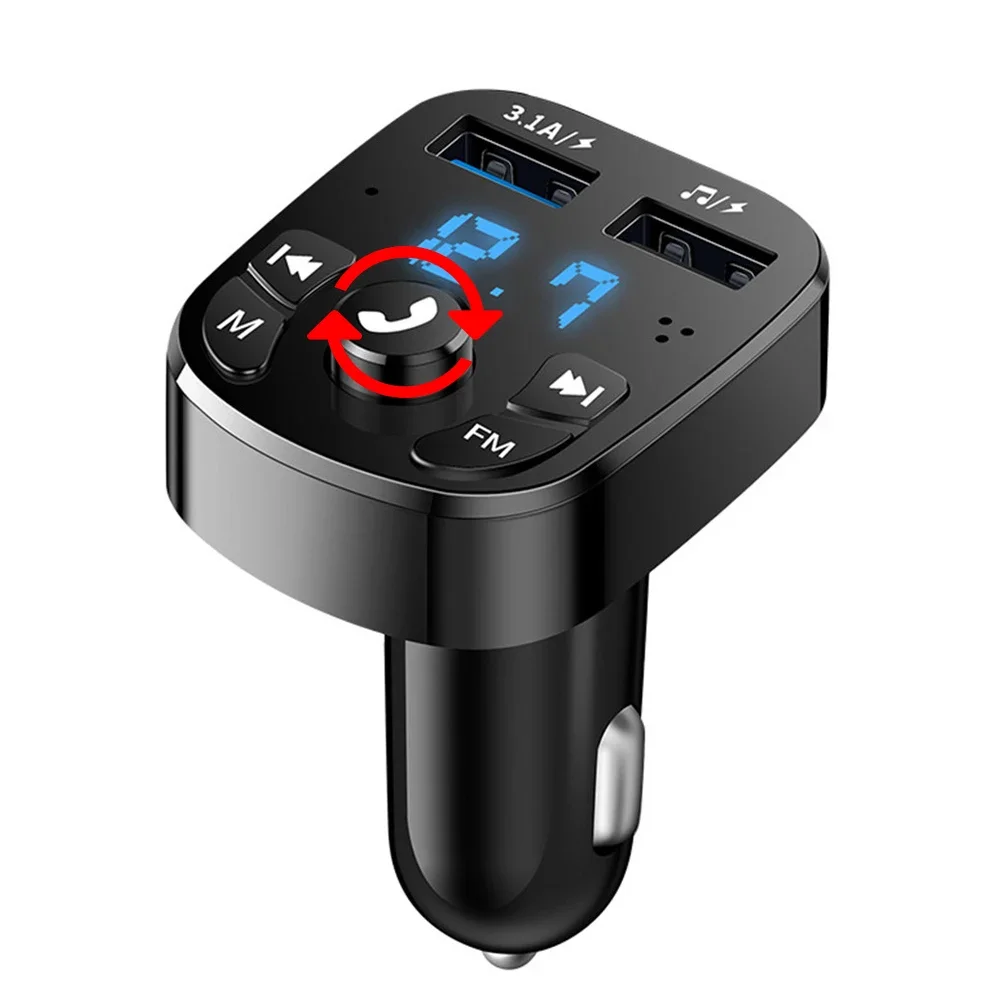 Auto-Freisprecheinrichtung, Bluetooth-kompatibel, 5.0 FM-Transmitter, Carkit, MP3-Modulator, Player