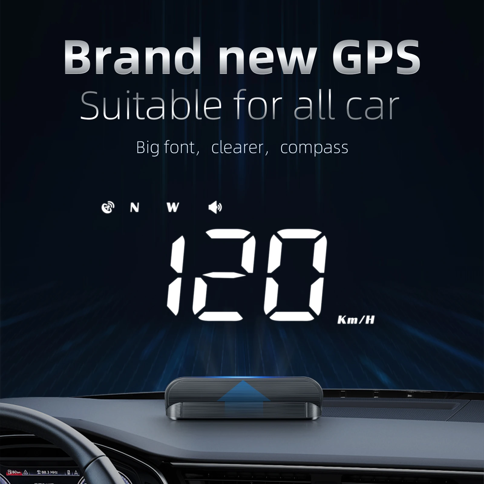 M3 OBD2 HUD / M1 GPS Head-Up-Display Auto-Projektion GPS-Tachometer – Bild 3