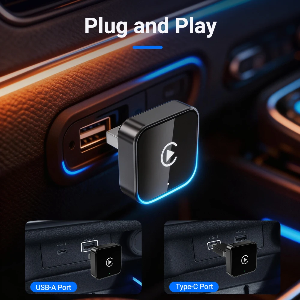 2026 NEU Drahtlose Carplay und Android Auto 2-in-1 Smart Mini Box WIFI – Bild 5