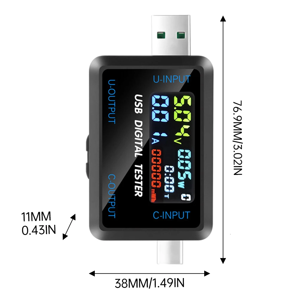 Schnellladetester, 10-in-1, USB, 4,5-36 V, 0-8 A, Voltmeter, Strom – Bild 6