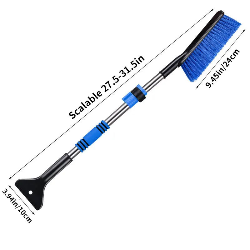 Auto-Schneebürste & Eiskratzer, Ergonomischer Schaumstoffgriff, Windschutzscheiben-Eisentferner, Passend
