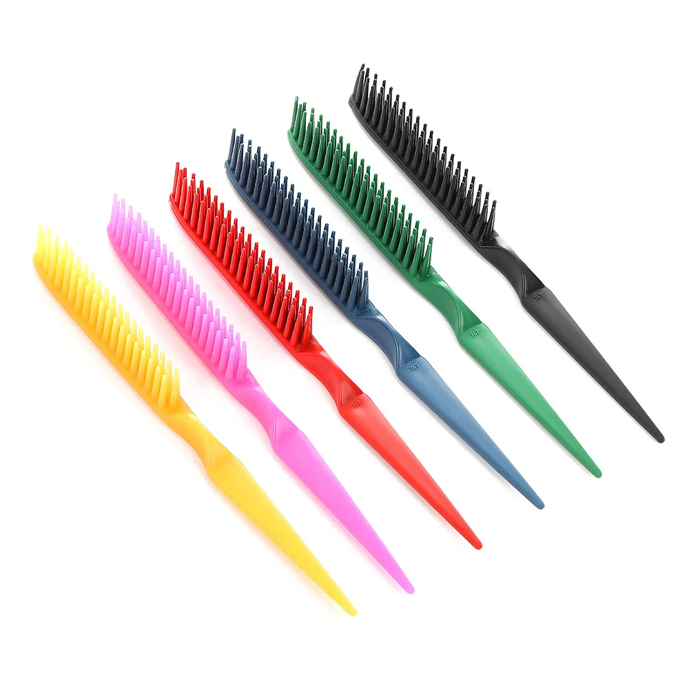 3-reihiger Entwirrungskamm, lockige definierende Friseur-Haar-Styling-Bürste, antistatischer Kamm, Haarbürste
