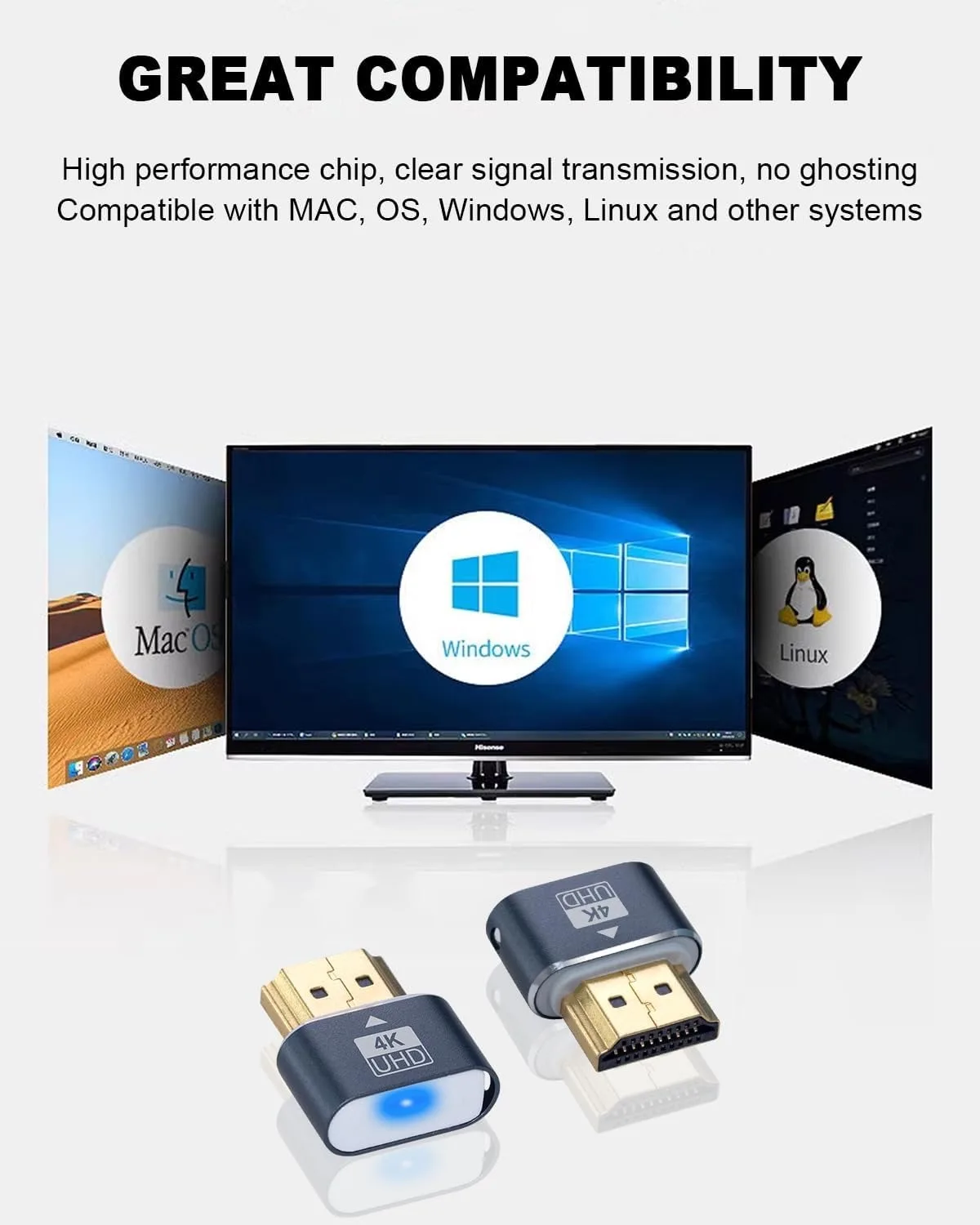 HDMI-kompatibel Dummy Stecker EDID Display Emulator (2 Stück) – Bild 6