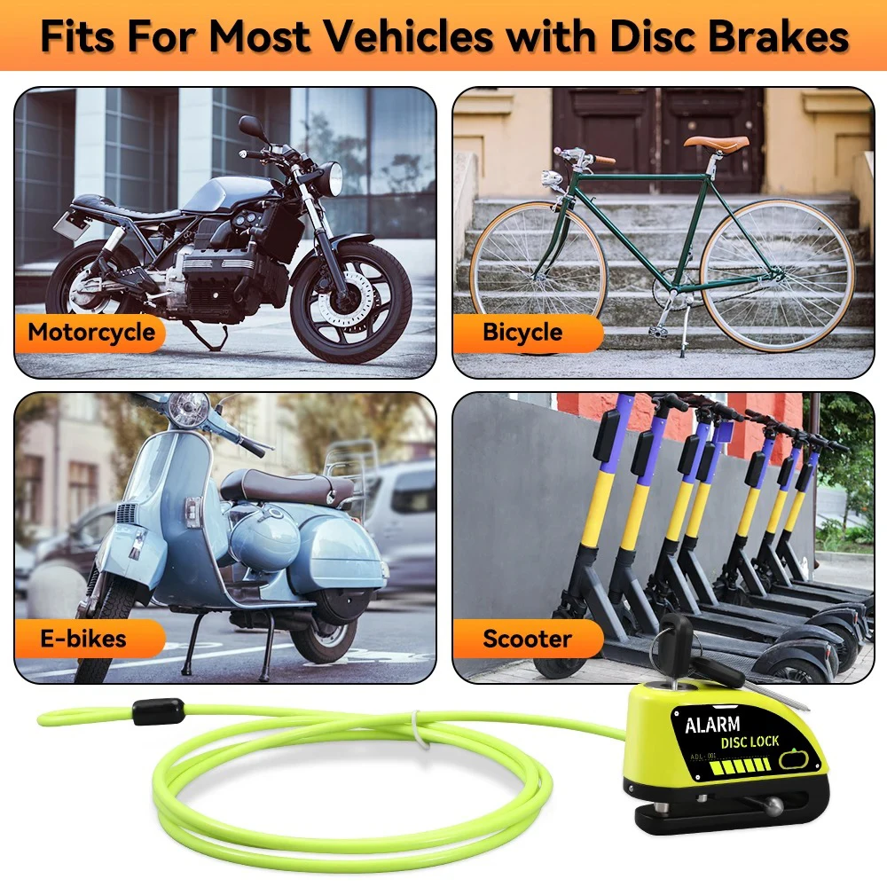Extractme Motorradschloss mit 110dB Alarm – Bild 5