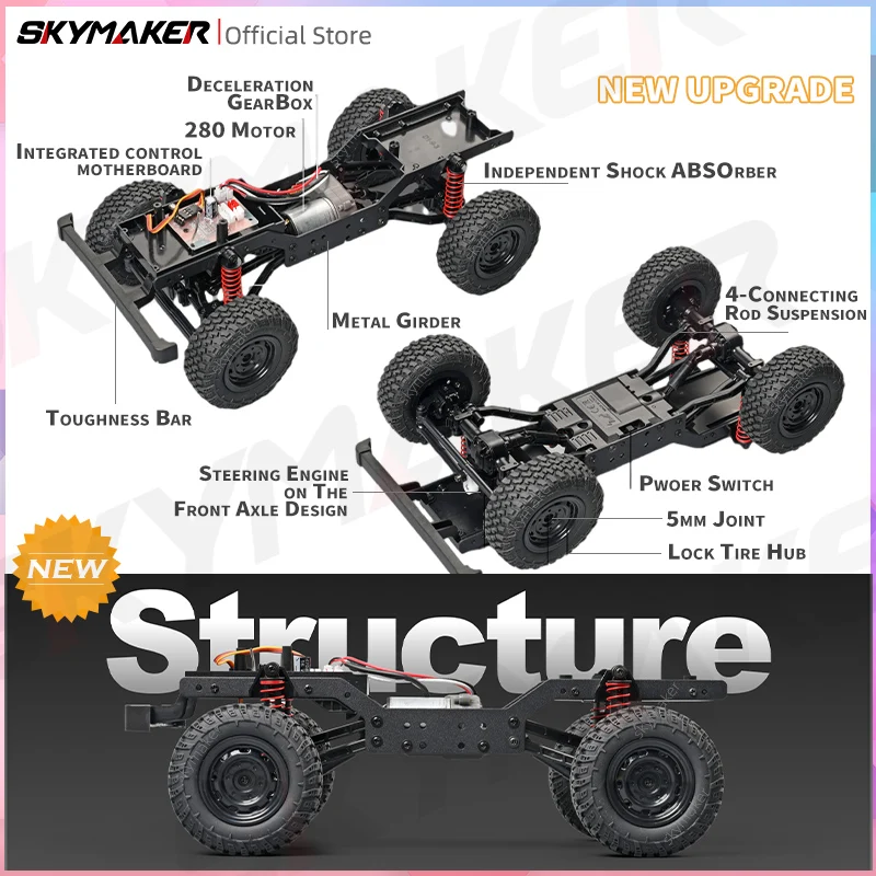 MN99s MN98 1:12 MN Modell RTR Version RC Auto 2,4G 4WD RC Rock Crawler – Bild 2