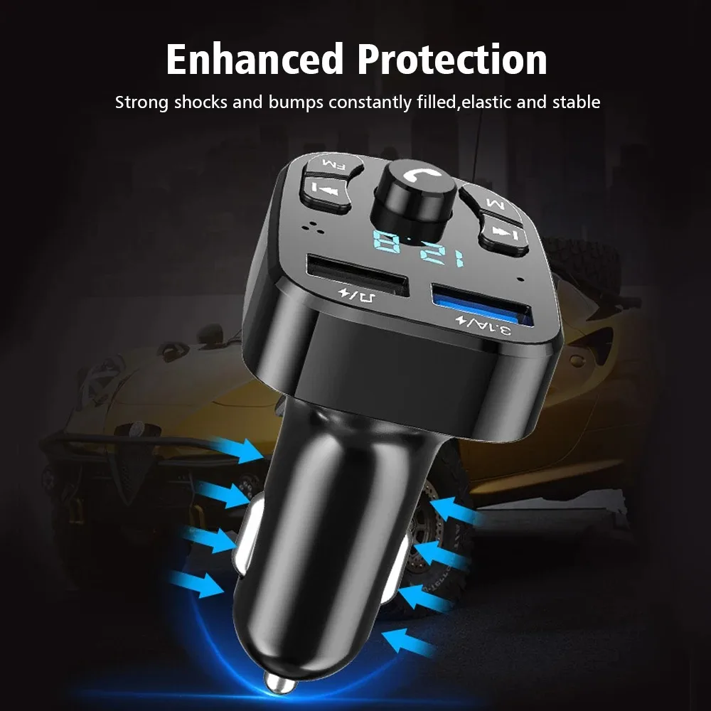 Bluetooth 5.0 Auto-FM-Transmitter, kabelloser – Bild 4