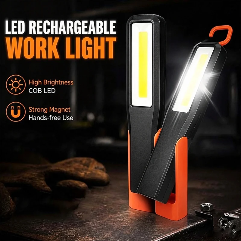 LED-Arbeitsleuchte mit Magnet, Wartungsbeleuchtung, Taschenlampe, Autowerkstatt-Mechanikerlampe, aufladbare