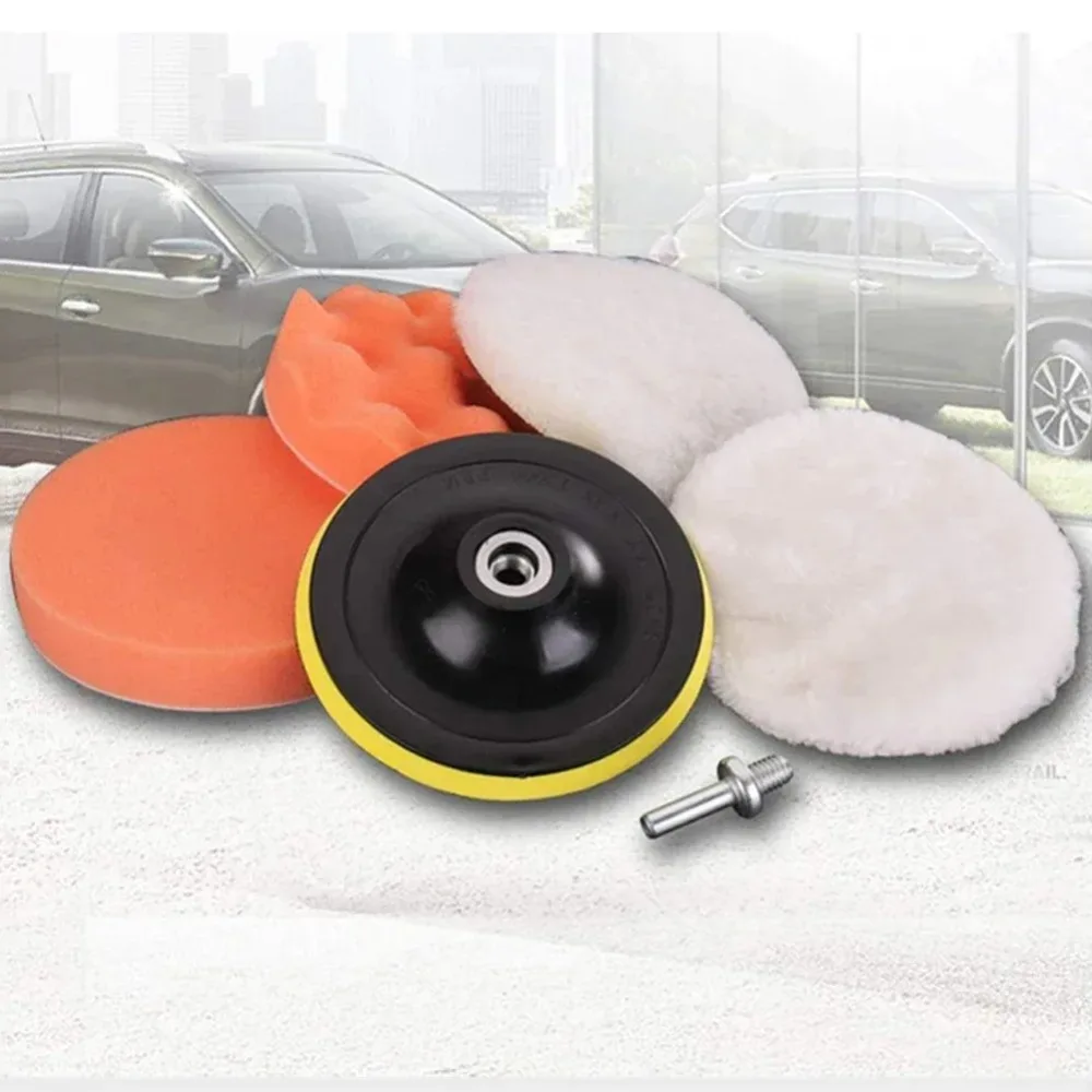 3-Zoll Auto-Polierpad-Set, Schwamm- und Woll-Polierscheiben (6 Stück) – Bild 3