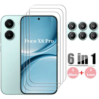 Vollflächiges Glas für Poco X8 Pro, gehärtetes Glas, Poco X8 Pro Displayschutzfolie, HD-Schutzfolie