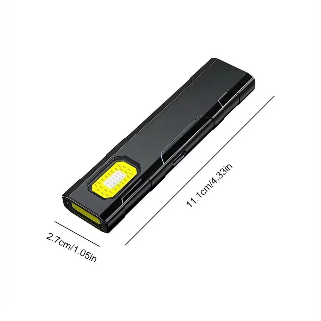 Tragbare LED-Klapp-Arbeitstaschenlampe mit Magnet-Taschenlampe, COB-Arbeitsstiftlicht, wiederaufladbare