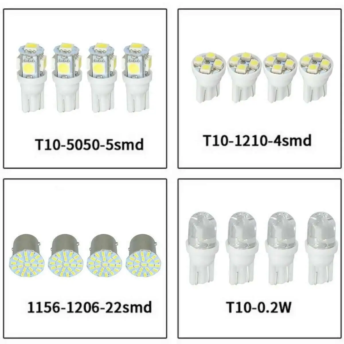 Autolichter T10 6000 K SMD LED Ersatz Nummernschild/Lesen (42 Stück) – Bild 4