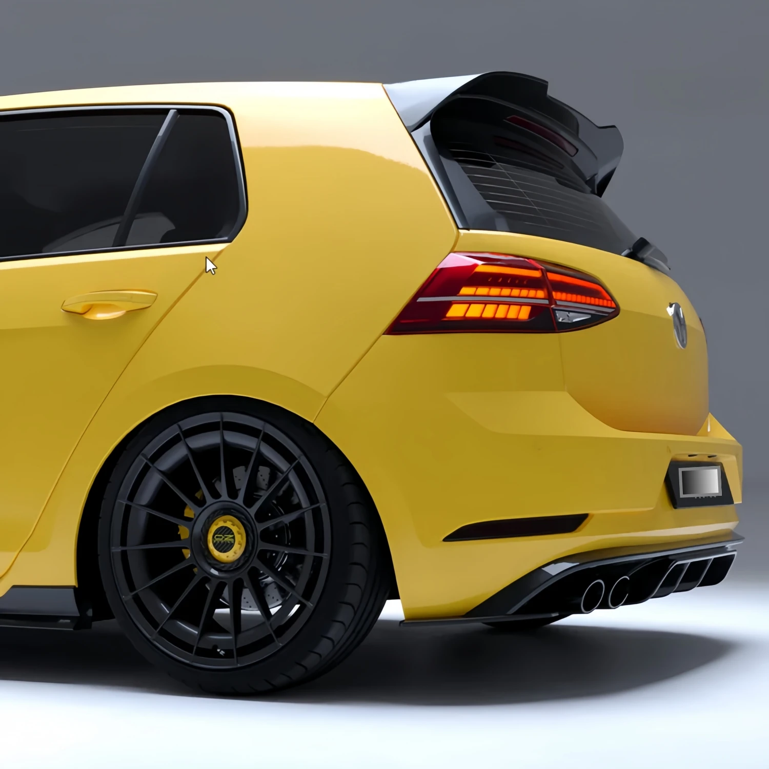 Glänzend schwarzer Oettinger-Stil Auto-Heckspoiler für VW Golf 7 MK7 GTI GTD R TSI TDI R-Line GTE 2013-2020