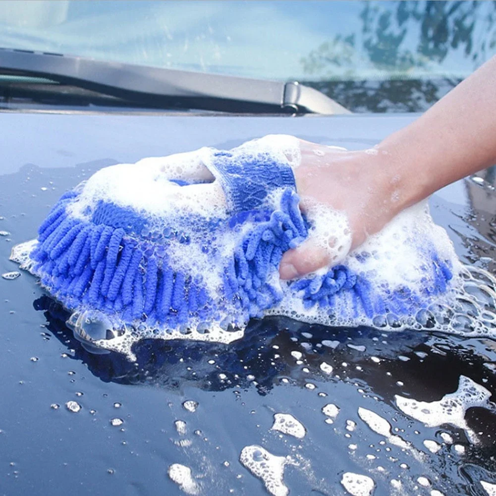 Auto Waschen Handschuh Mikrofaser Chenille Auto Waschen Schwamm Pflege – Bild 3