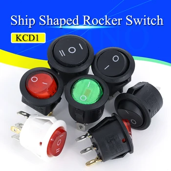 EIN/AUS Runde Rocker Schalter LED beleuchtet Auto Dashboard Dash Boot Van 12V 24V / 6A 250V / 10A 125V