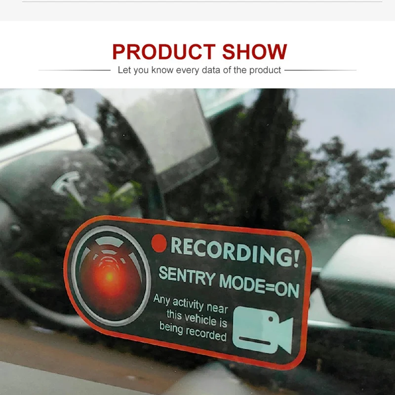 Autofenster-Aufkleber, Recorder-Logo-Aufkleber für Tesla, BMW, Benz – Bild 3