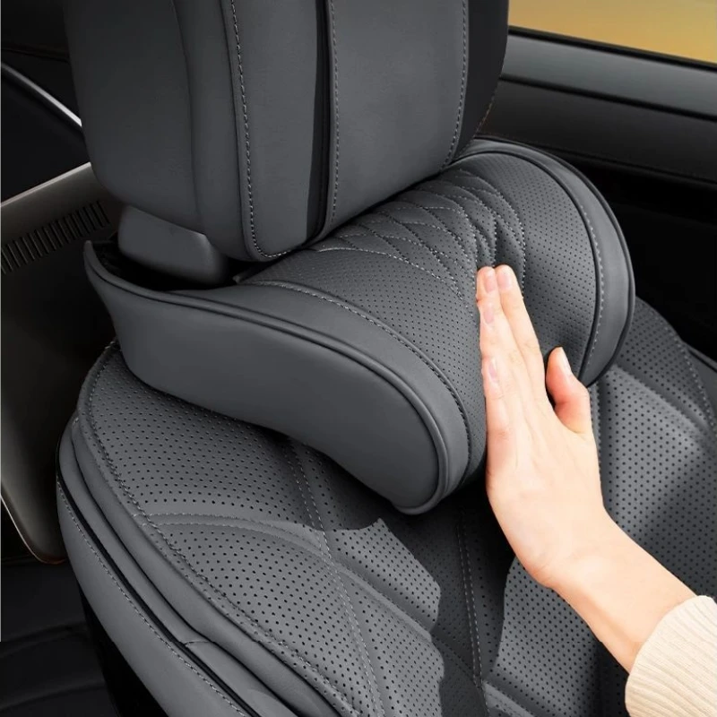 Luxus-Auto-Nackenkissen, Nappa-Kopfstütze, Nackenstützkissen, Autositzkissen, Komfortabel & Atmungsaktiv