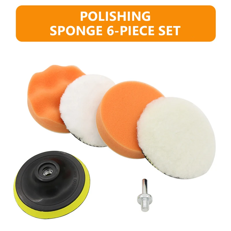 KKJOY 6-teiliges Auto-Polierschwamm-Set Schaumstoff-Polierpads – Bild 2