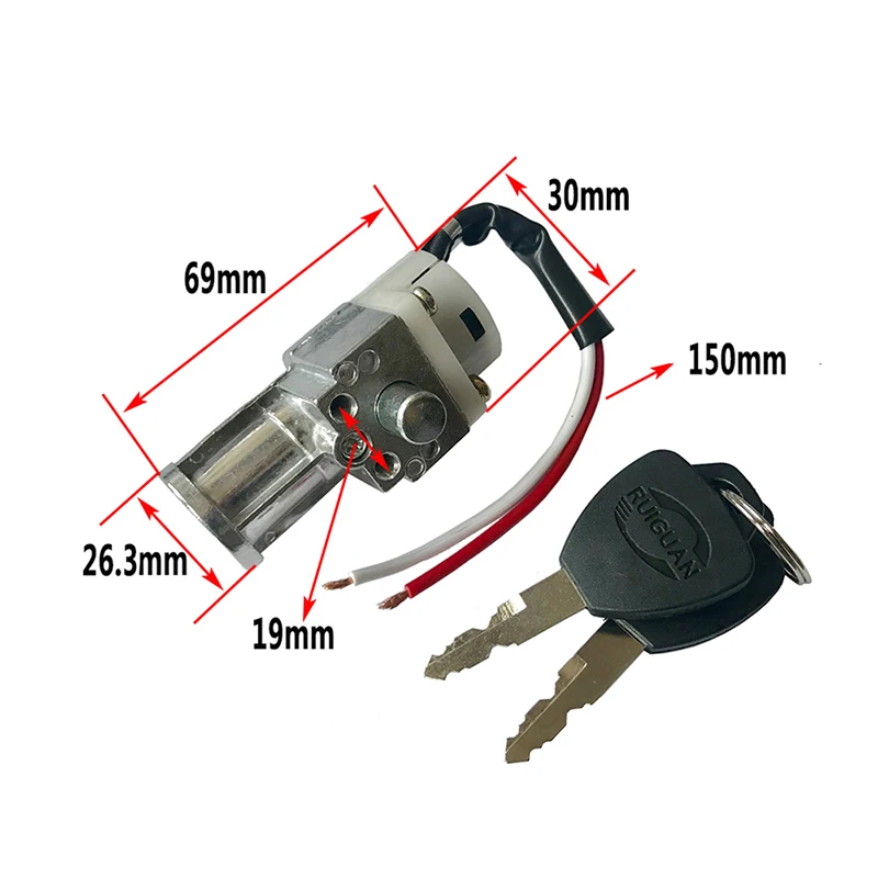 Universal Batterie Ladegerät Mini Schloss mit 2 schlüssel Für Motorrad – Bild 4