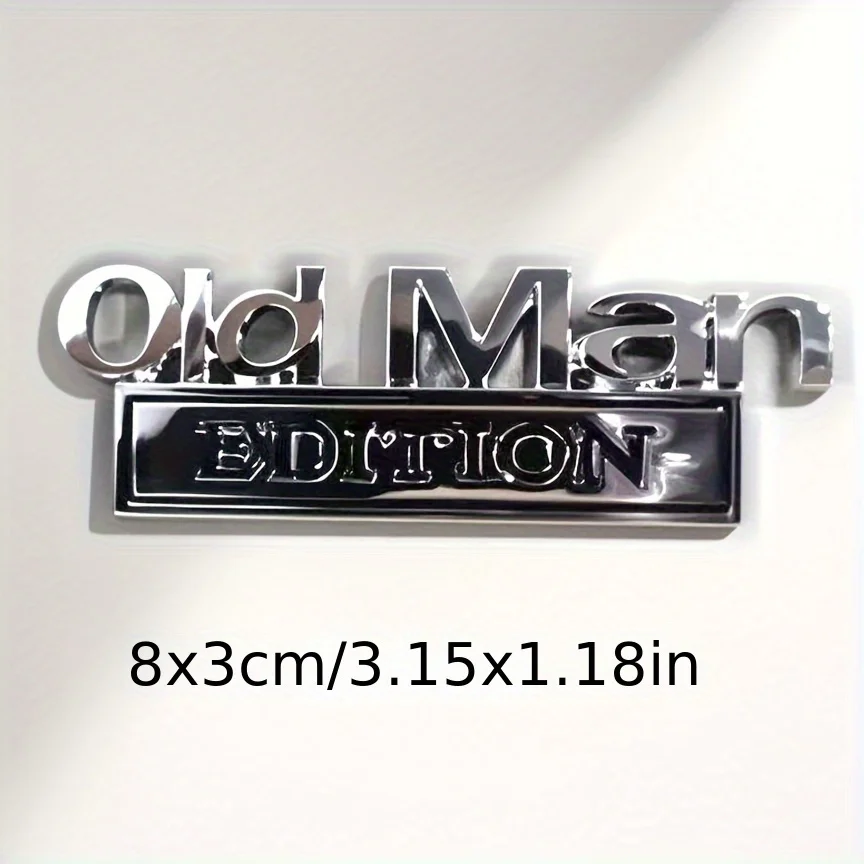 Old Man Edition 3D-Emblem-Aufkleber, Abzeichen, Kotflügel, lustige – Bild 4