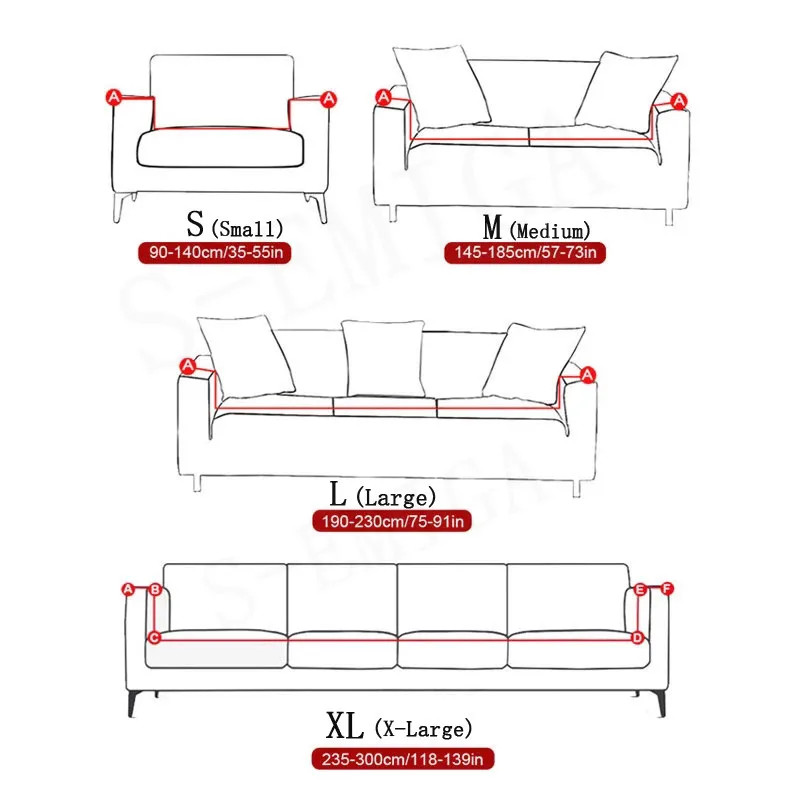 1/2/3/4-Sitzer Wasserdichter Sofa-Überzug, Dehnbarer Ecksofa-Bezug – Bild 2
