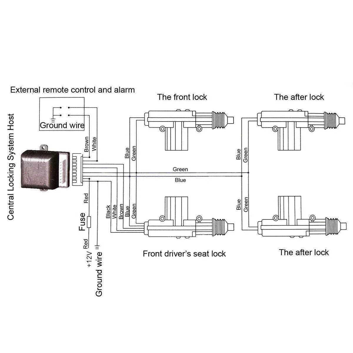 12 V Universal 4 Türen Zentralverriegelungssystem Auto Keyless Entry – Bild 5