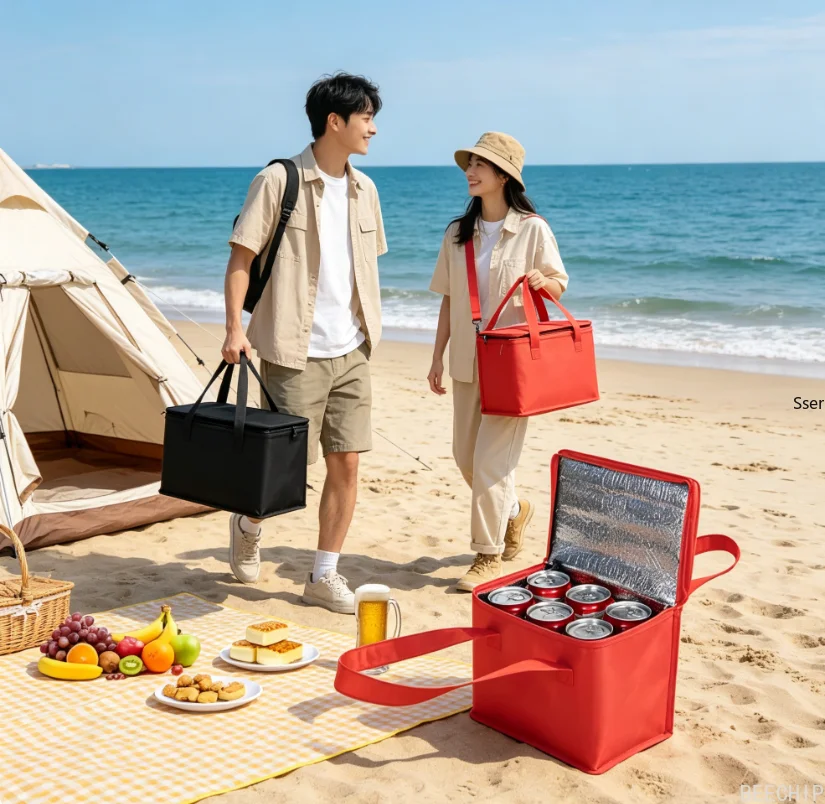 Tragbare Lunch-Kühltasche, faltbare Isoliertasche für Picknick – Bild 2