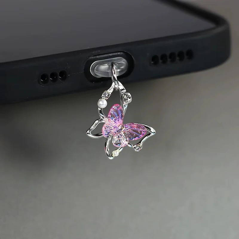 Schöne Schmetterling Telefon Staub Stecker Zubehör Dekoration Hängen – Bild 2