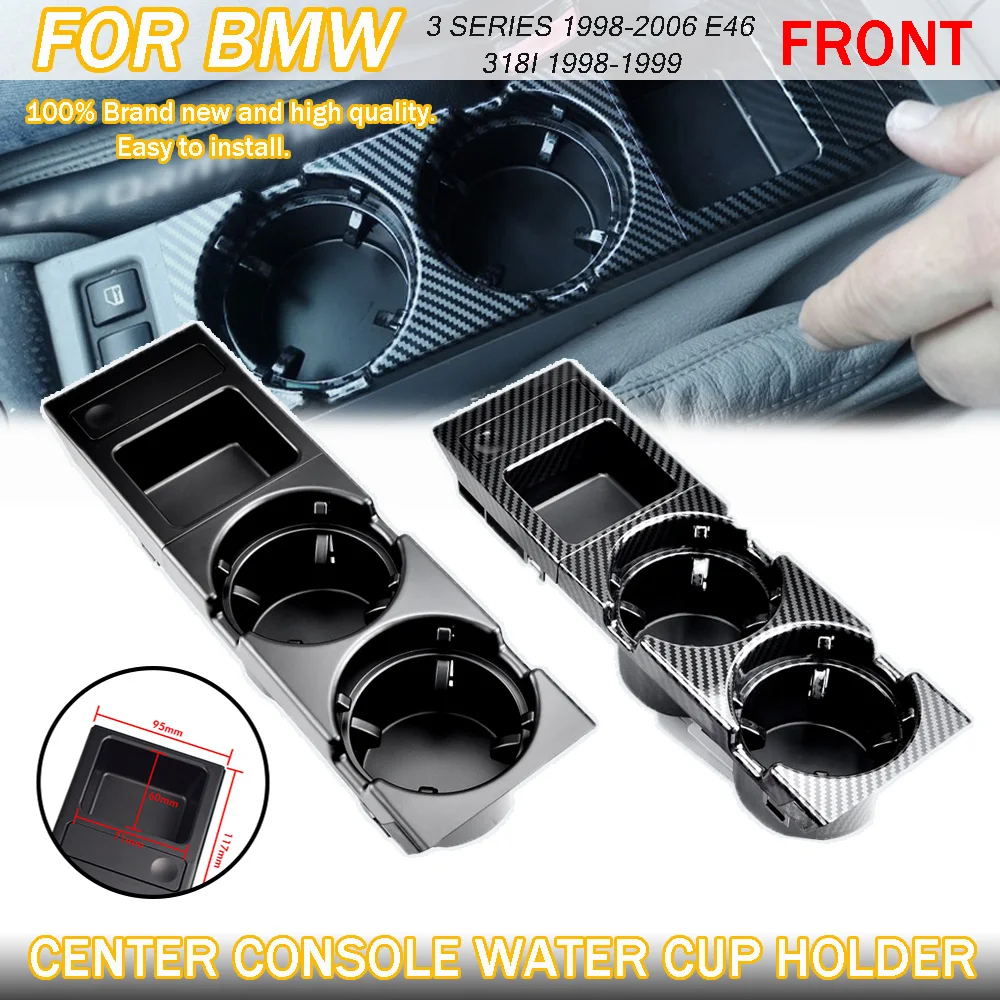 Doppel Loch Auto Styling Vorne Mittelkonsole Lagerung Box Münze + Tasse Halter Für BMW E46 Serie 1999-2006