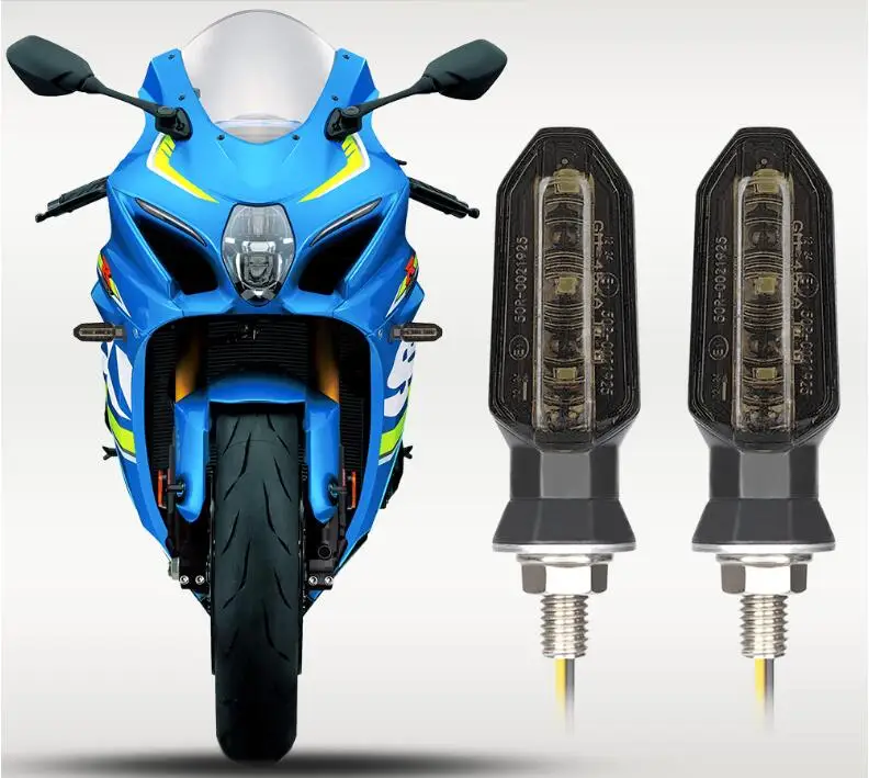 8mm Mini Motorrad LED Blinker Lichter Bernstein Blinklicht Blinker Lampe 12V Moto Anzeige Lampe Zubehör