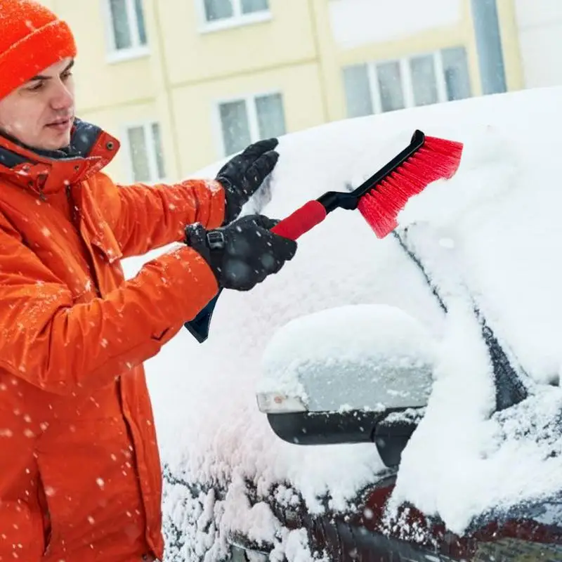 Eiskratzer für die Windschutzscheibe des Autos, 2-in-1-Schneeschaber – Bild 2