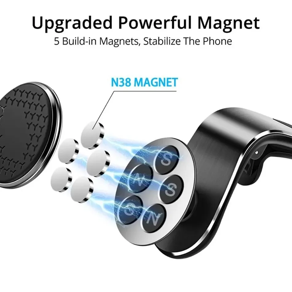 Autotelefonhalter, magnetischer Ständer, Entlüftungsöffnung, Magnet – Bild 2
