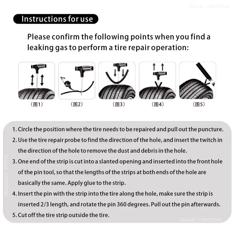 Auto Reifen Reparatur Werkzeug Reifen Reparatur Kit Studding Werkzeug – Bild 4