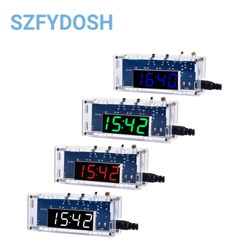 Elektronisches Uhren-Set - lichtempfindliches LED-Display mit Temperatur, 51-MCU-basierte DIY-Baugruppe