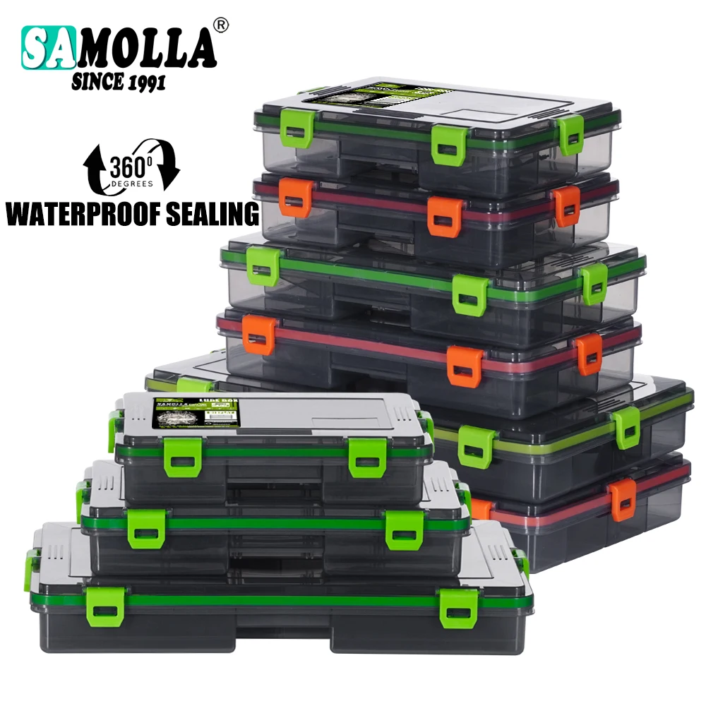 SAMOLLA Angelgerät Wasserdichte Box Köder Lagerung Köder Haken Boxen Köder Container Lagerung Fall Angeln