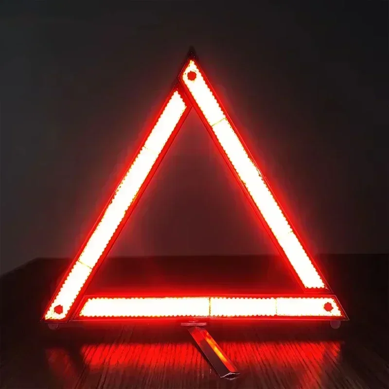 Auto-Dreieck-Reflektor-Stativ, Notfall-Warnreflektor, Sicherheitswarnaufkleber, faltbares Stoppschild