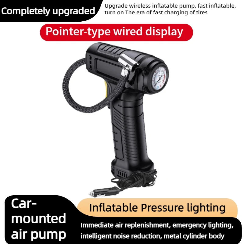 Tragbare 120W Auto-Luftpumpe und Reifenreparatur-Set, Notfall-Inflator, Multifunktionale Kompakte Elektrische