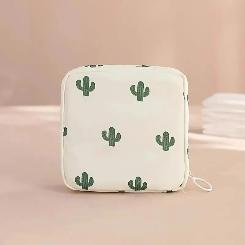 Frauen Sanitär Serviette Tampon Lagerung Tasche Tragbare Wasserdichte Organizer Tasche Cartoon-Muster Sanitär